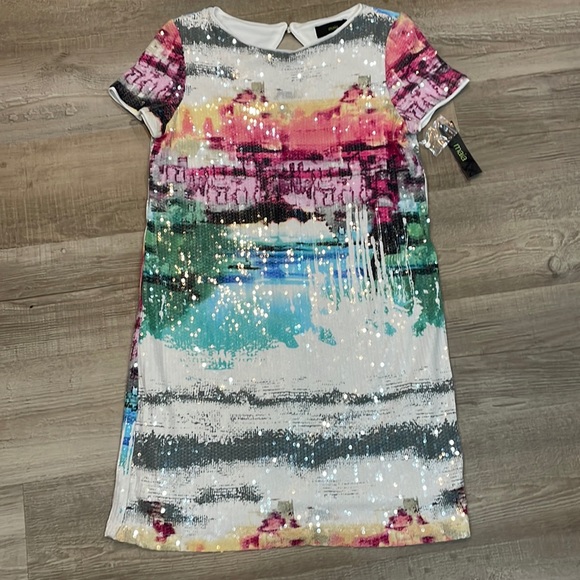 Maia Sequin multicolor dress, size 6 - Picture 1 of 4